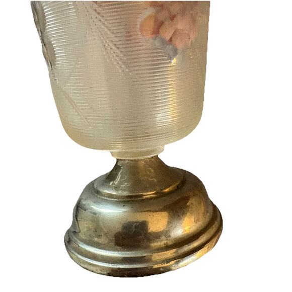 Vintage Cut Glass Jar with Metal Base & Lid Possible Spoon Holder Lepelvaasje - Picture 2 of 9